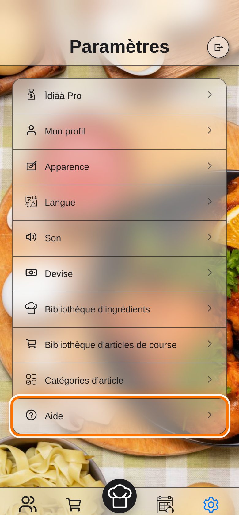 Dans Paramètres, la rubrique Aide est tout en bas de la liste.